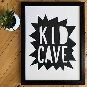 Kid Cave Wooden Sign